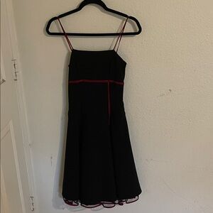 Formal dress/ B Darlin Black Midi Dress with Red Trim